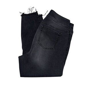 Torrid Plus Size Ankle Skinny Leg Womens 18 Black Stretch Distressed Frayed